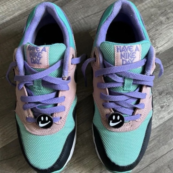 LIMITED EDITION NIKE AIR MAX Have A Nike Day Smiley Face Sz 6 Wmns/4.5Y (S291) - Picture 10 of 12